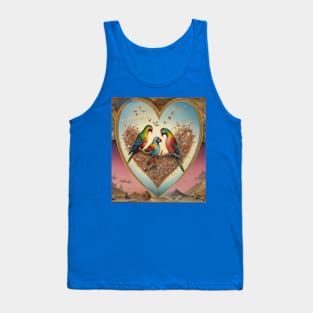 Galentines day and Valentine’s Day lovebirds snuggling with their chick Tank Top